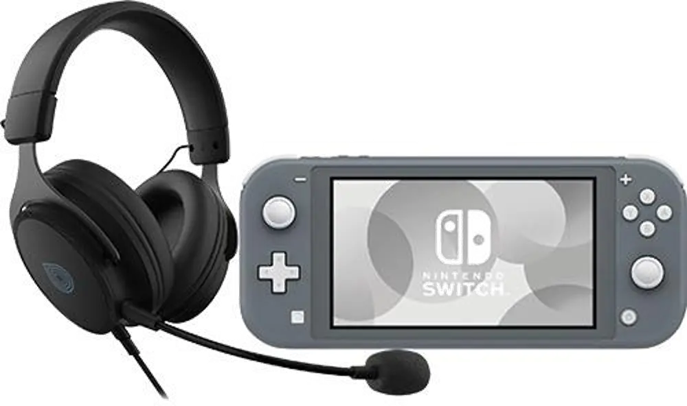 SWITCH LITE GREY 800 Nintendo Switch Lite with Gaming Headset - Gray-1
