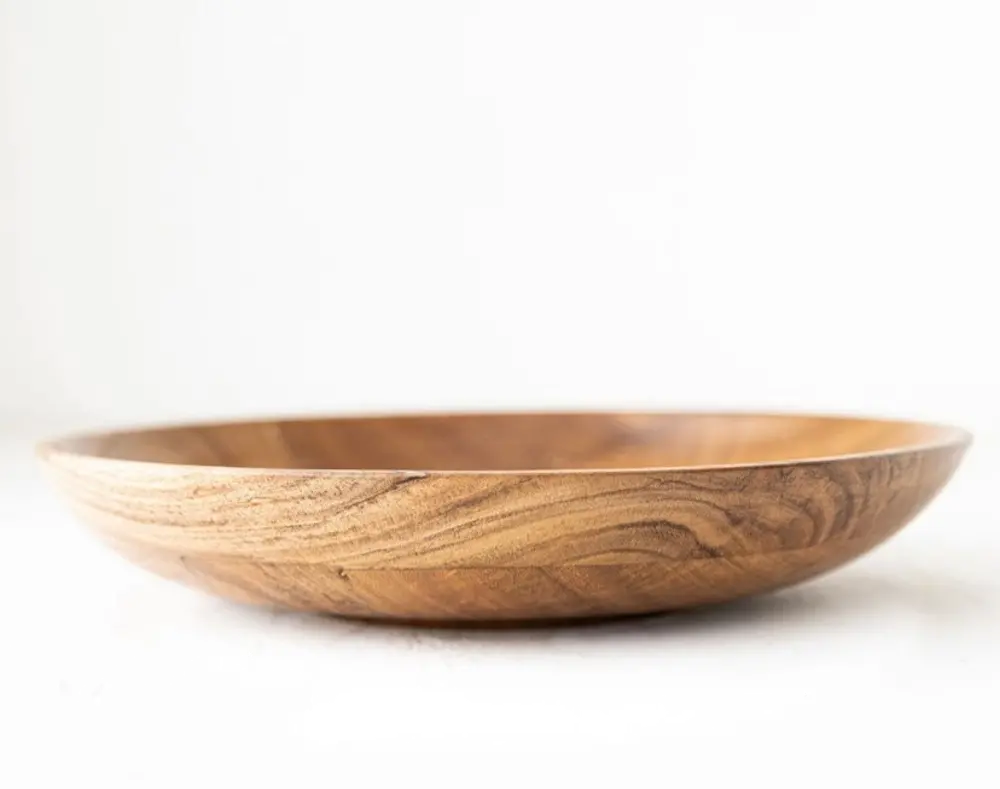 14 Inch Decorative Wood Bowl-1