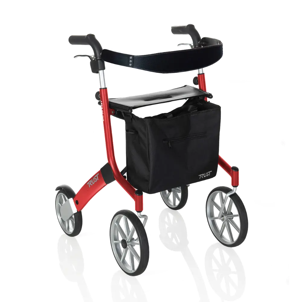 4600-RD Red Let's Go Out Rollator Walker-1