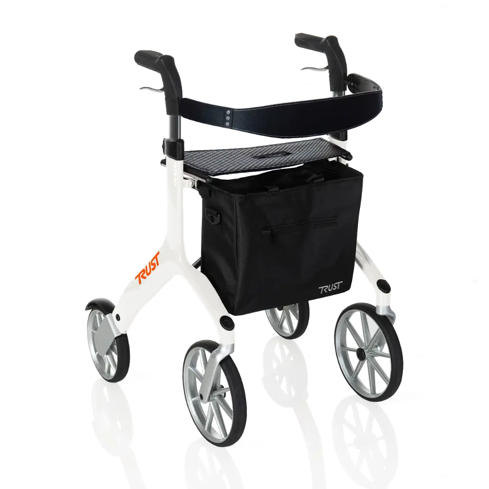 4700-WH White Let's Fly Rollator Indoor and Outdoor Walker-1
