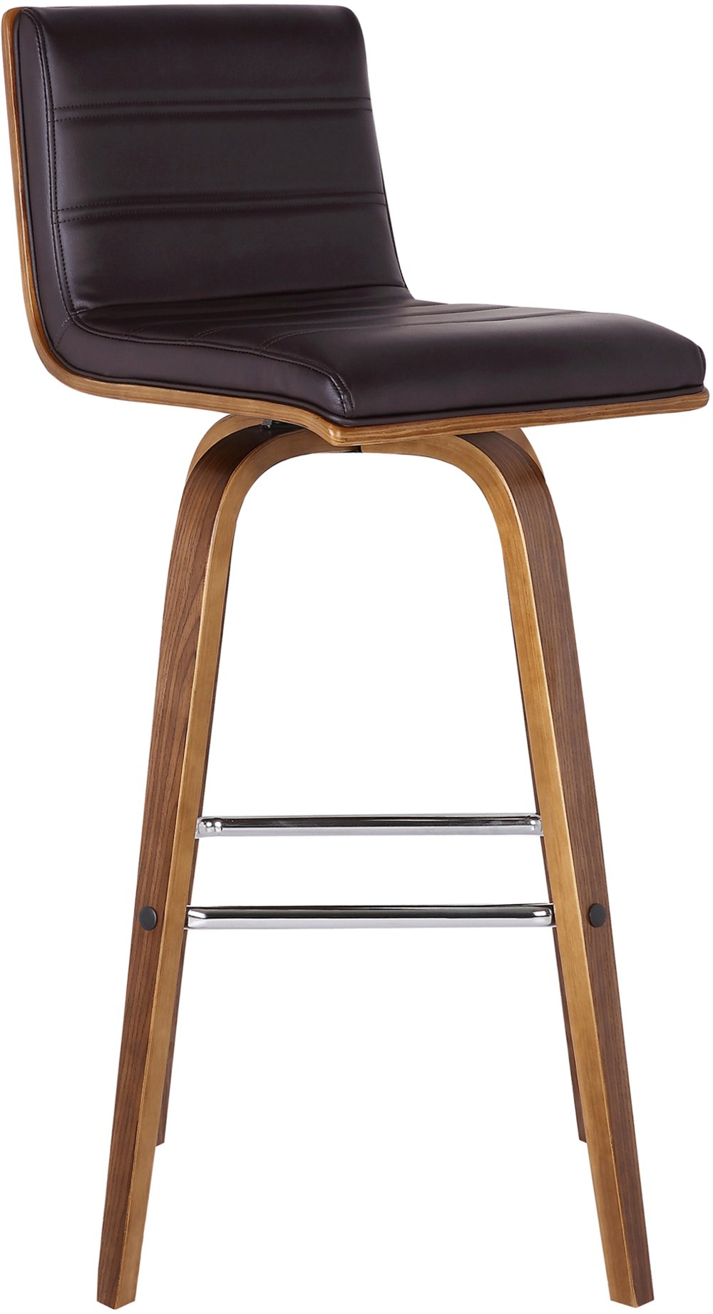 112266230 Vienna Walnut Brown and Brown Swivel Bar Stool sku 112266230