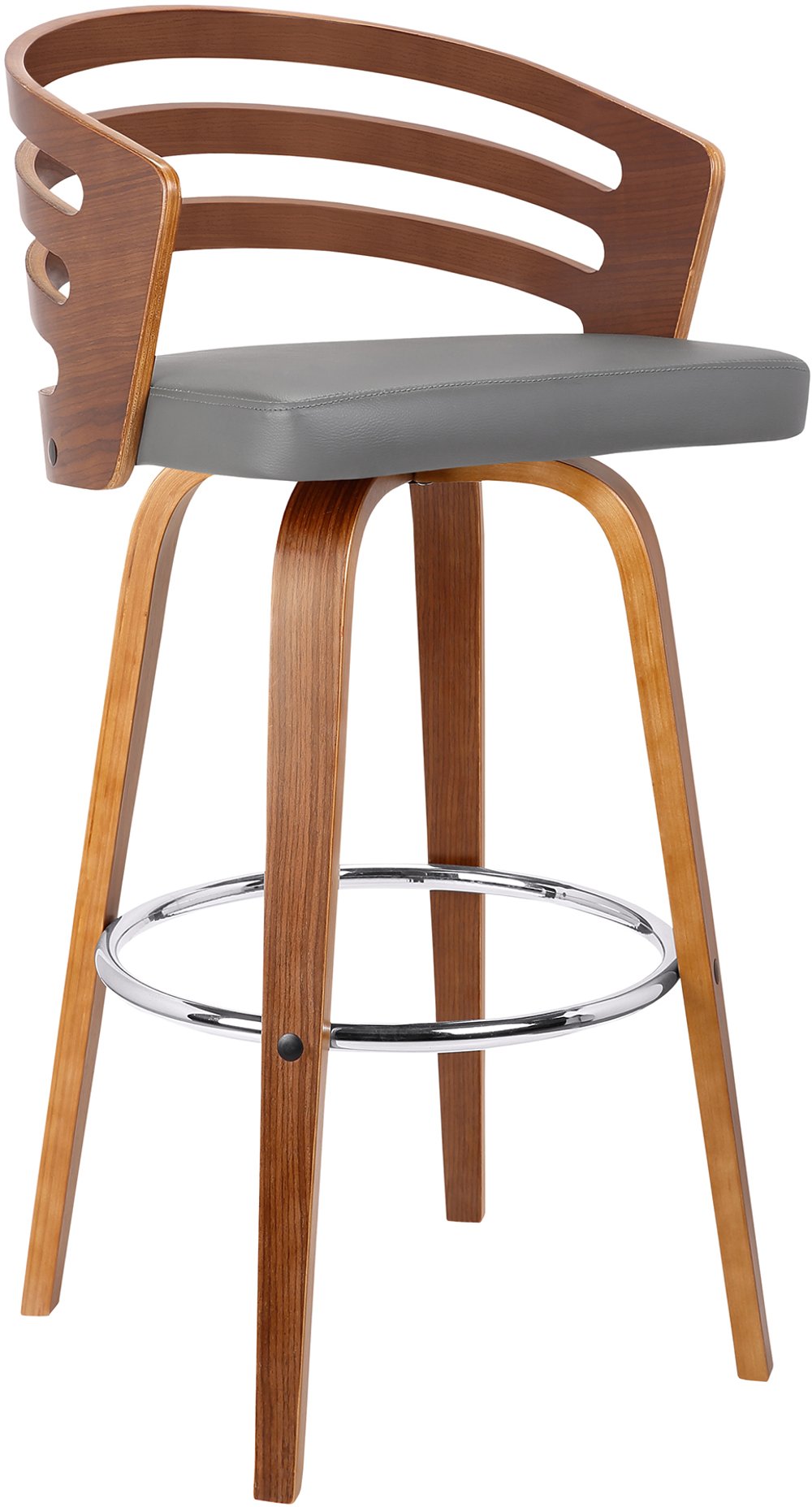 112266304 Mid Century Modern Swivel Counter Height Stool - J sku 112266304