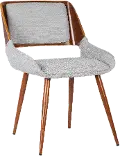 Panda Gray Upholstered Dining Room Chair