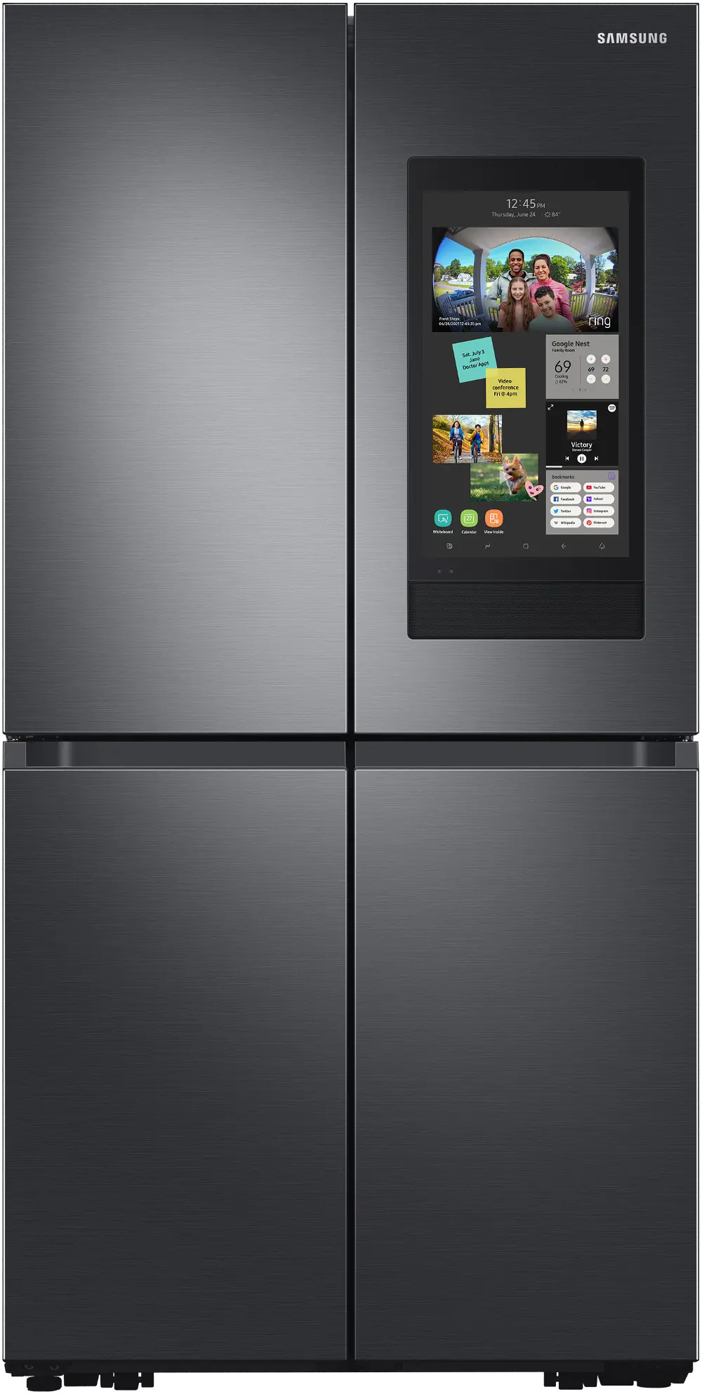 RF23A9771SG Samsung 23 cu ft 4 Door Flex Refrigerator - Counter Depth Black Stainless Steel-1