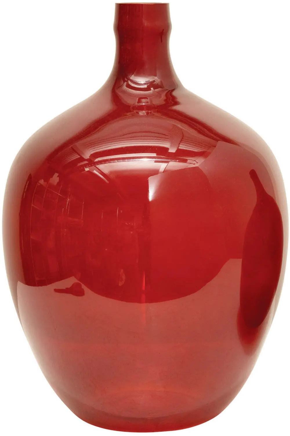 XM7257-RED/BOTTLE 15 Inch Red Glass Bottle-1