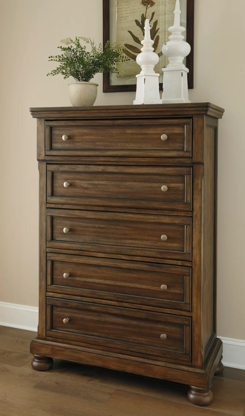 Traditional Tobacco Brown Chest of Drawers - Branburry-1
