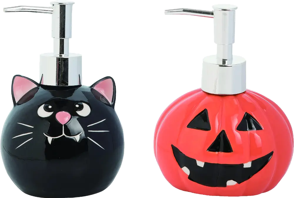 Assorted Cat or Jack O Lantern Soap Dispenser-1