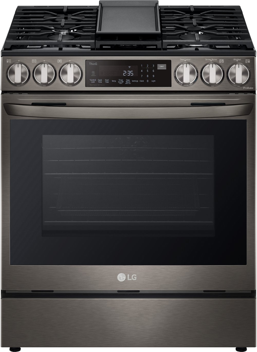 LG 6.3 cu ft Gas Range with InstaView - Black Stainless Steel