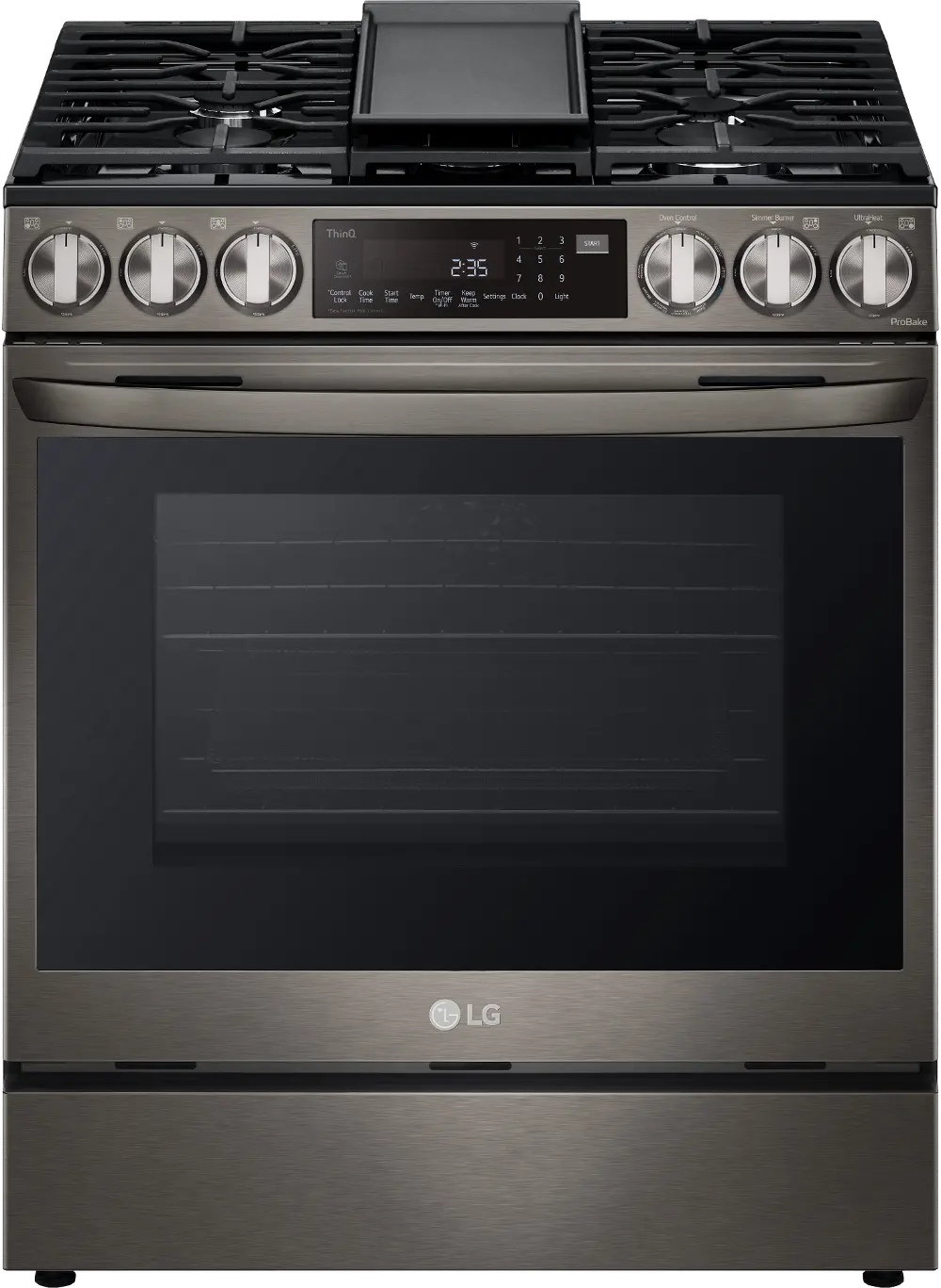 LSGL6335D LG 6.3 cu ft Gas Range with InstaView - Black Stainless Steel-1