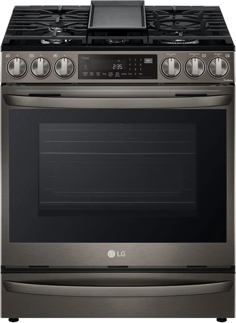 LSGL6337D LG 6.3 cu ft Gas Range with InstaView - Black Stainless Steel-1