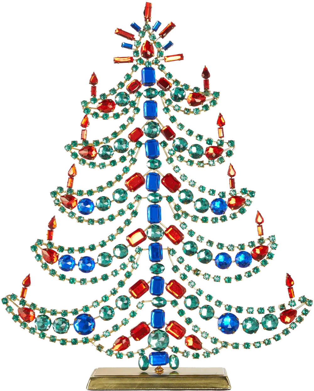 13 Inch Multi Color Jeweled Tree-1