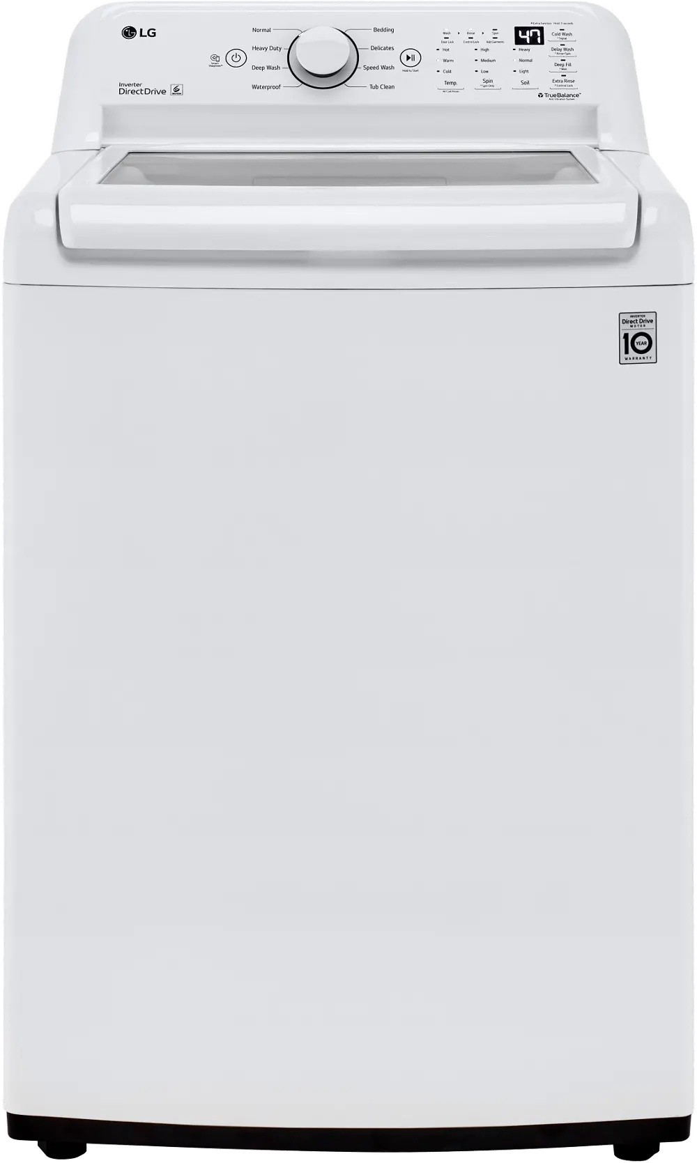WT7005CW LG 4.3 cu. ft. Mega Capacity Top Load Washer with 4-Way Agitator & TurboDrum Technology - 4.3 cu. ft. White-1