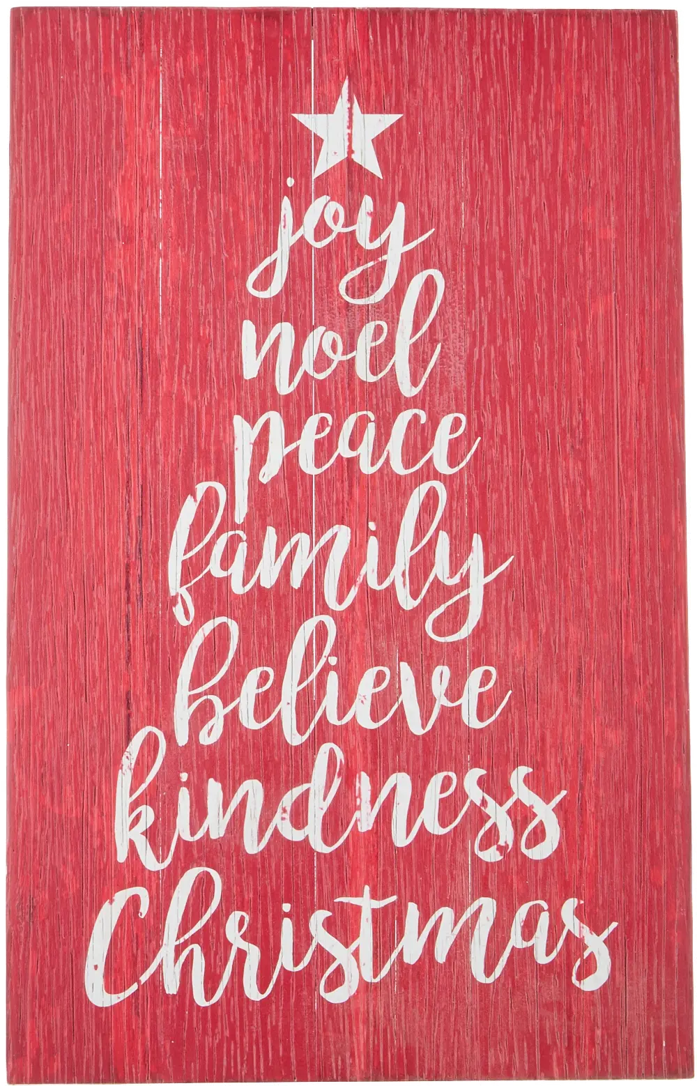 Red 28 Inch Words of Christmas Sign-1