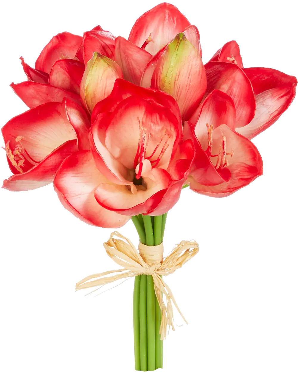 Red Amaryllis Real Touch Faux Arrangement-1