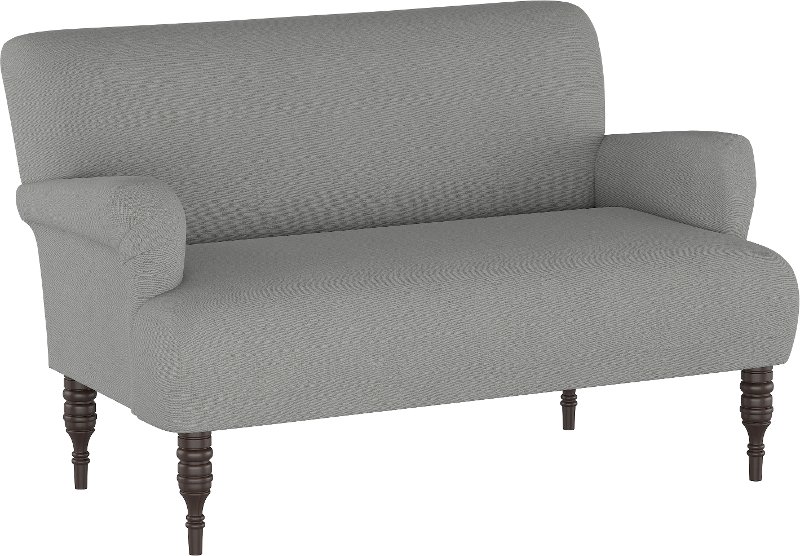Grey Rounded Arm Settee Rc Willey, Settee With Arms