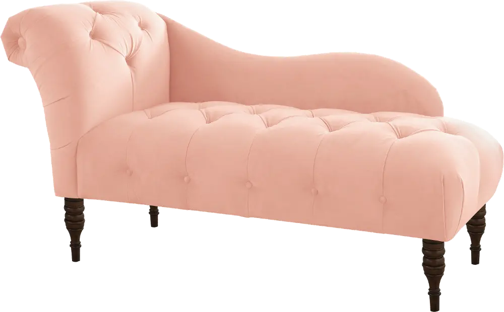 8087VLVTBLSH Carmen Velvet Blush Single Arm Chaise - Skyline Furniture-1