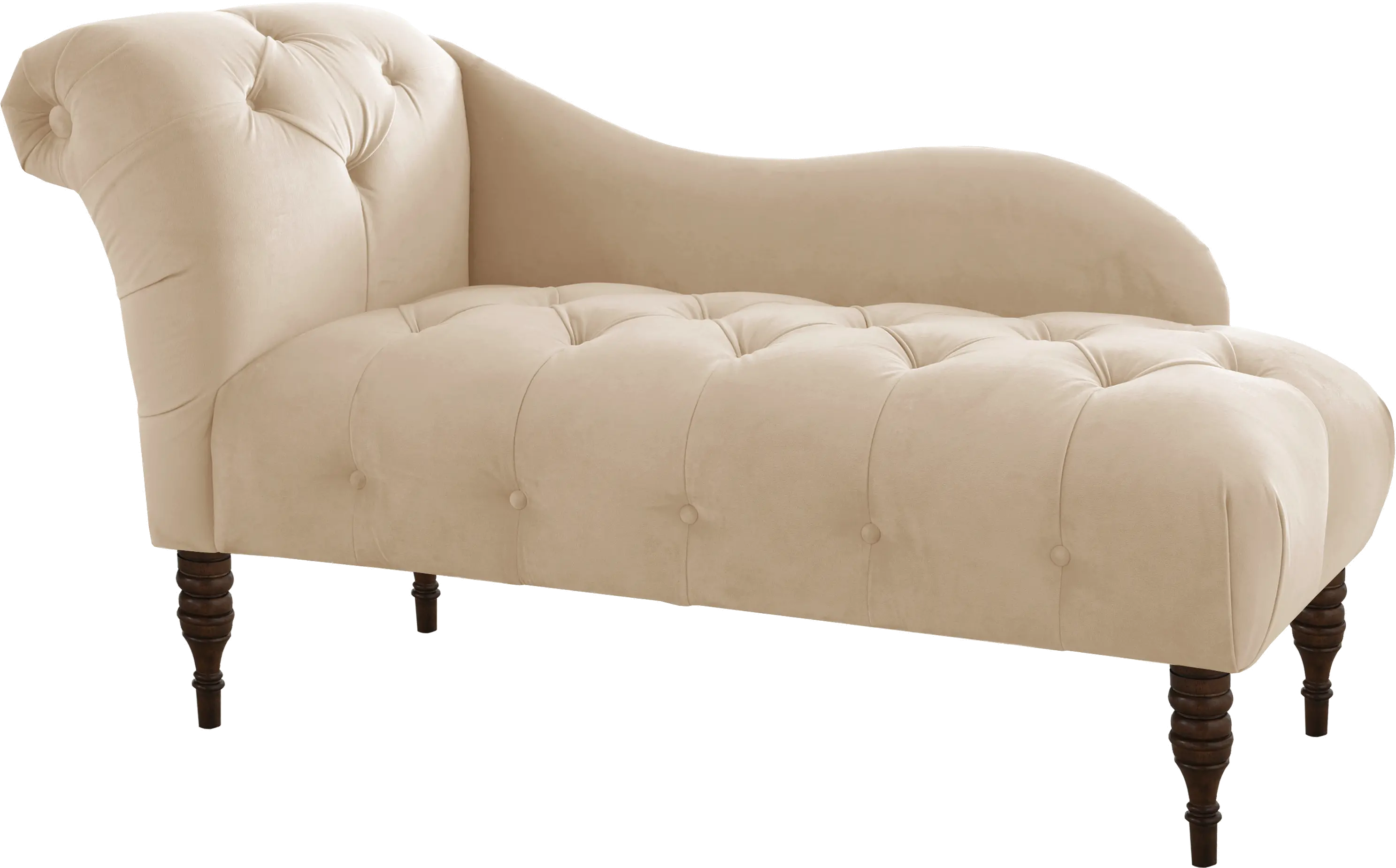 Carmen Velvet Pearl Single Arm Chaise - Skyline Furniture