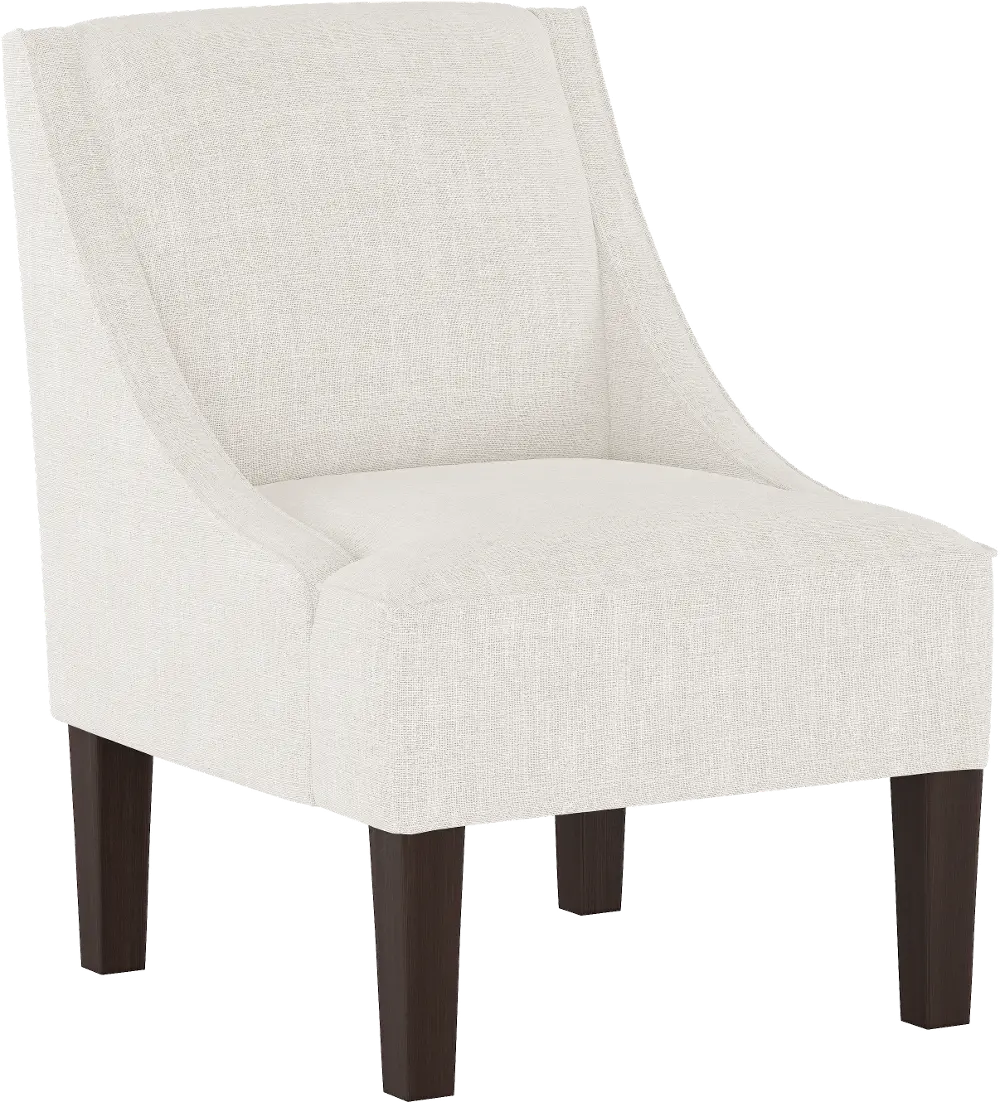 72-1ZMWHT Parker White Swoop Arm Accent Chair-1