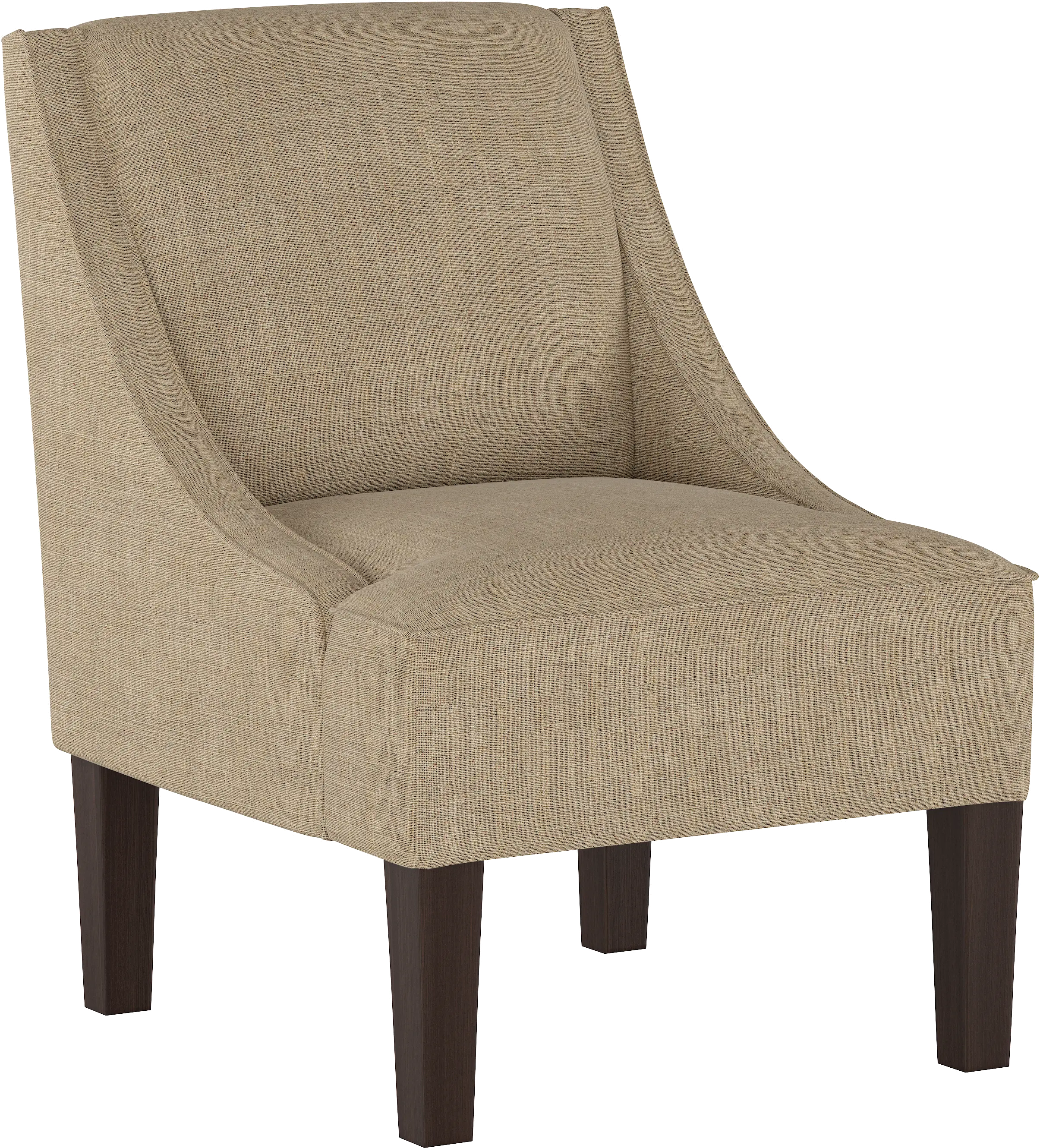 Parker Tan Swoop Arm Accent Chair - Skyline Furniture