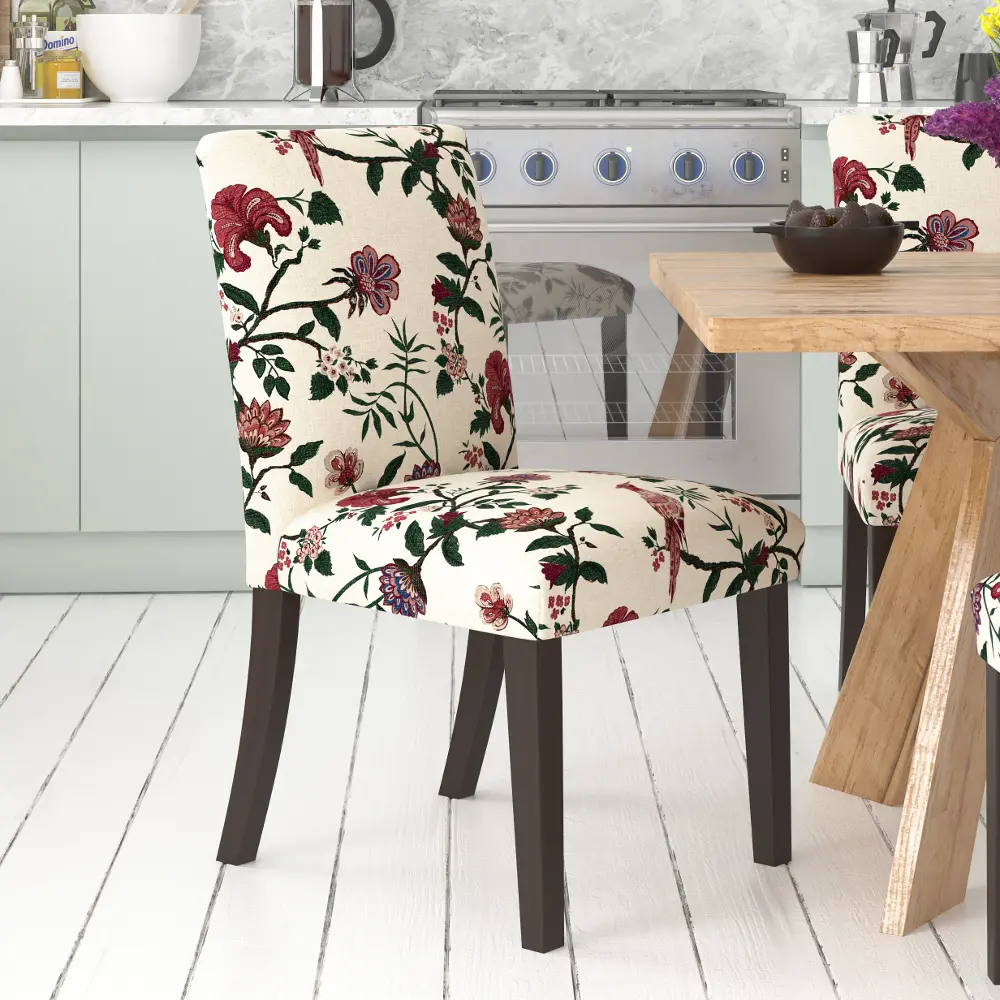 63-6SHNHLDRDOGA Holiday Red Floral Dining Chair-1