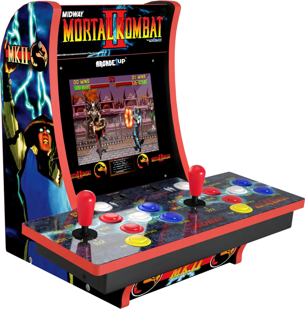 195570001615 Arcade 1Up Mortal Kombat 2 Player Countercade-1