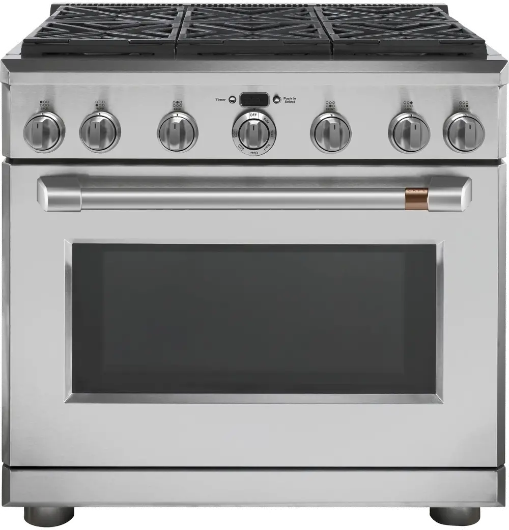 CGY366P2TS1 Cafe 36 Inch Gas Smart Range -  6.2 cu. ft. Stainless Steel-1