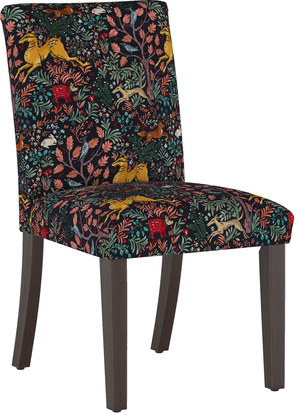 63-6FRLNVOGA Drew Navy Woodland Dining Chair - Skyline Furniture-1
