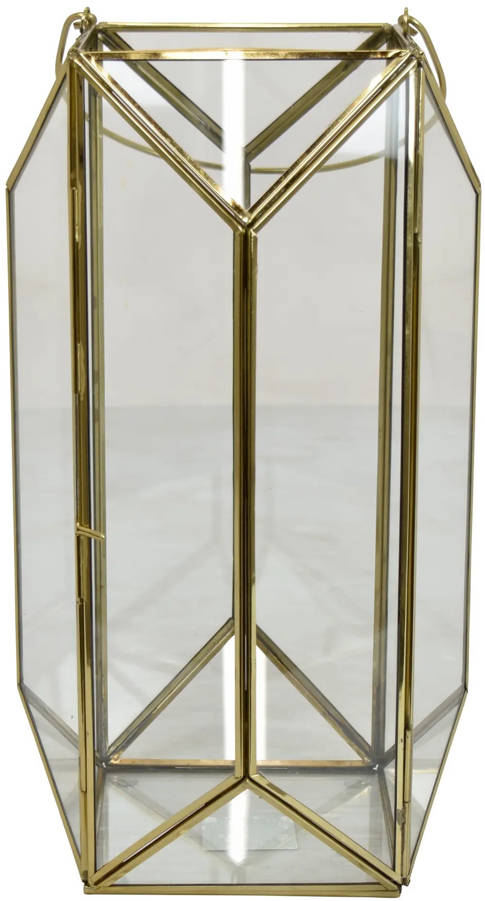 14 Inch Warm Gold Metal Decorative Lantern-1