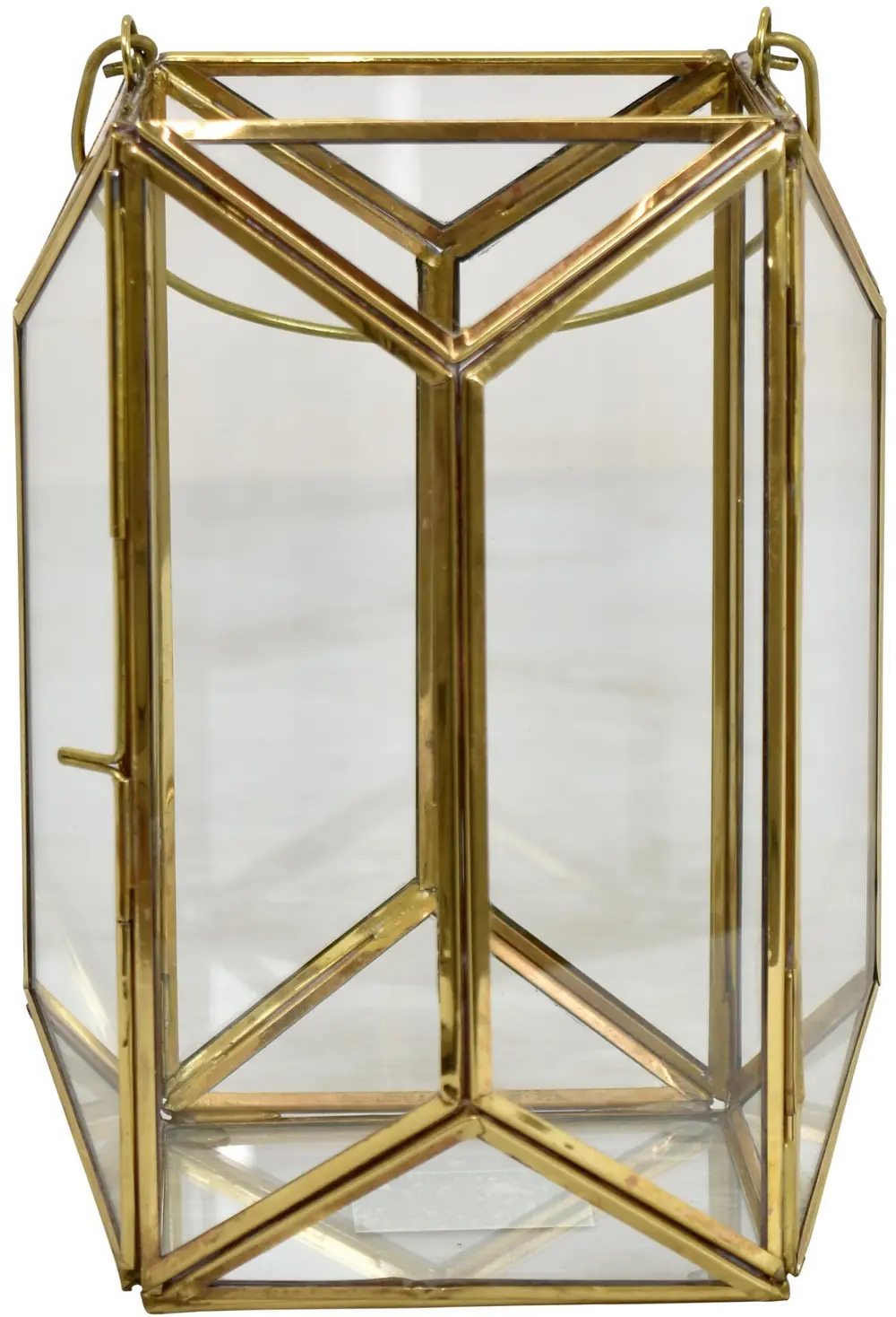 8 Inch Warm Gold Metal Decorative Lantern-1