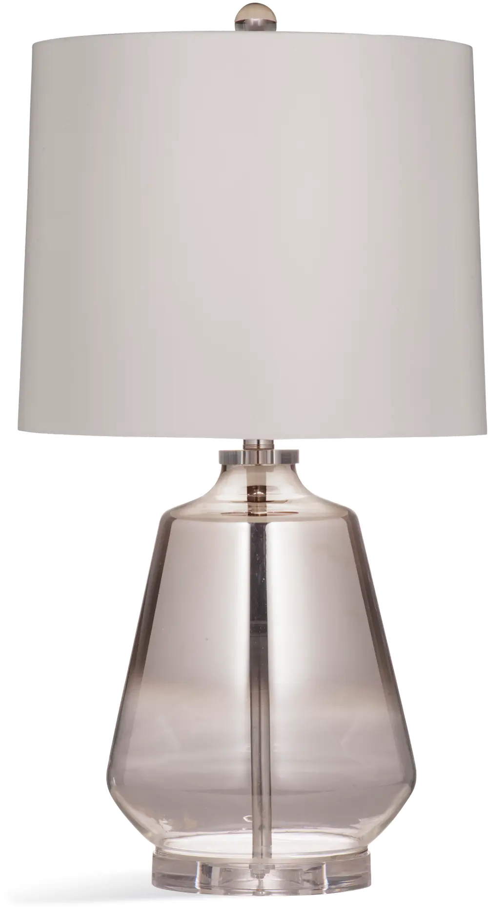 Silver Glass Table Lamp with Clear Finish - Adara-1