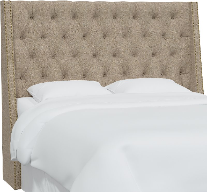 King Sandstone Tufted Headboard Rc Willey, Tall Upholstered King Headboard Only