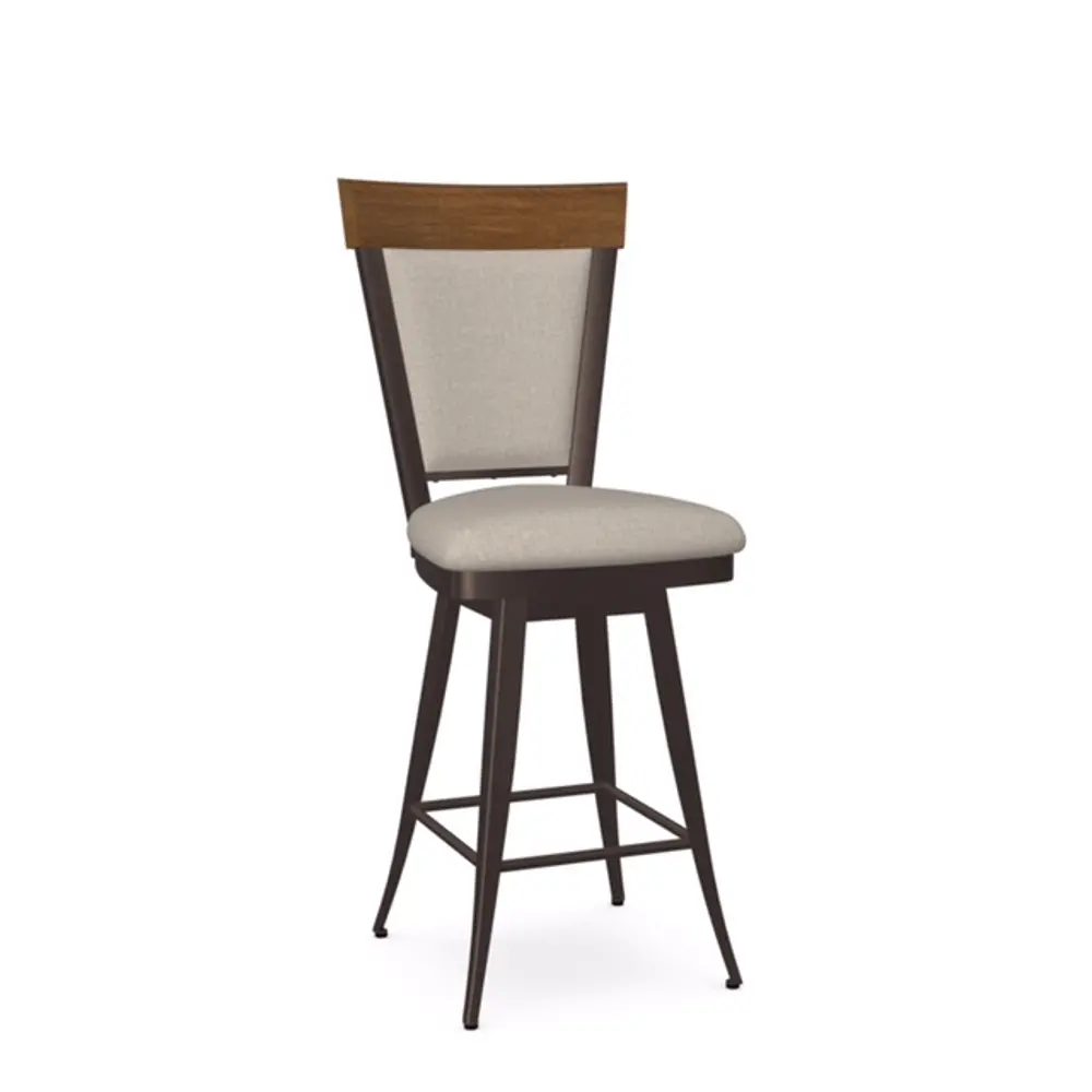 Contemporary Upholstered Swivel Counter Height Stool - Eleanor-1