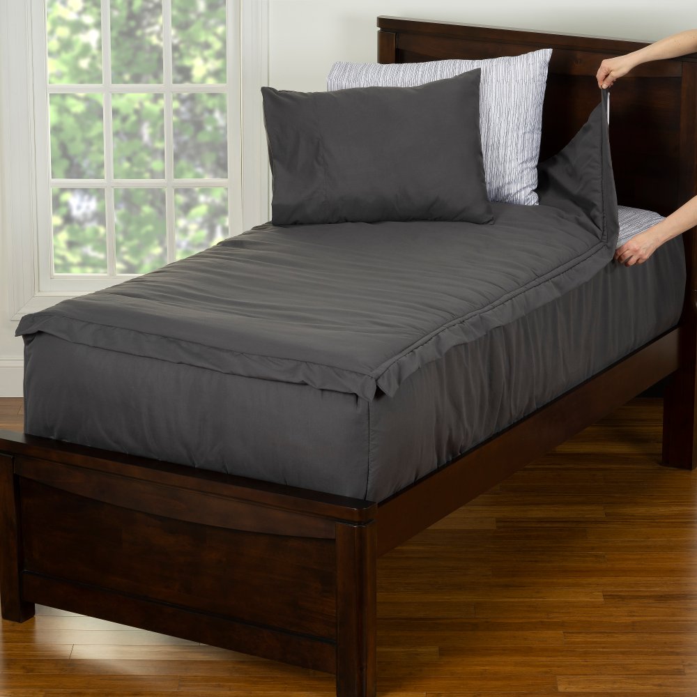 Gray White and Black Full Tech On Bunkie Deluxe Bedding