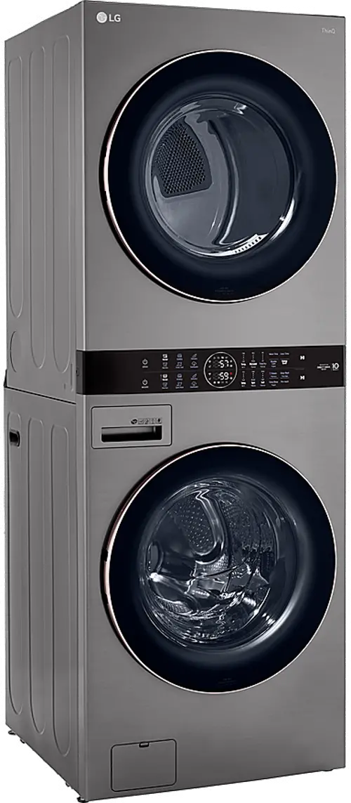 LG 4.5 cu. ft. Stackable SMART Front Load Washer in Graphite Steel