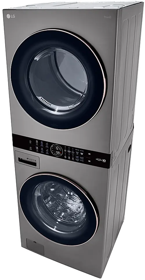 LG 4.5 cu. ft. Stackable SMART Front Load Washer in Graphite Steel