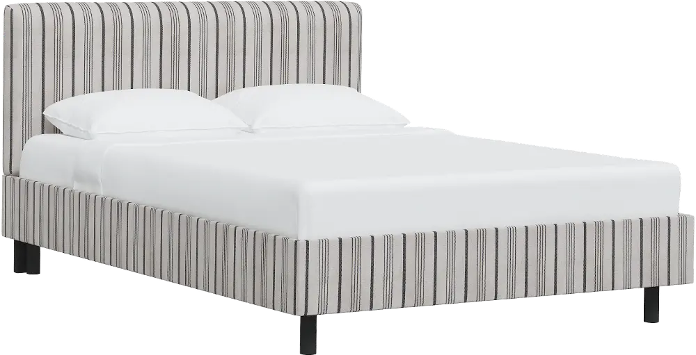 751PBDALCCOL Brianna Black Stripe Full Platform Bed - Skyline Furniture-1