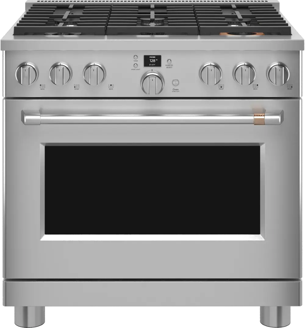 C2Y366P2TS1 Cafe 5.75 cu ft Dual Fuel Range - Stainless Steel 36 Inch-1