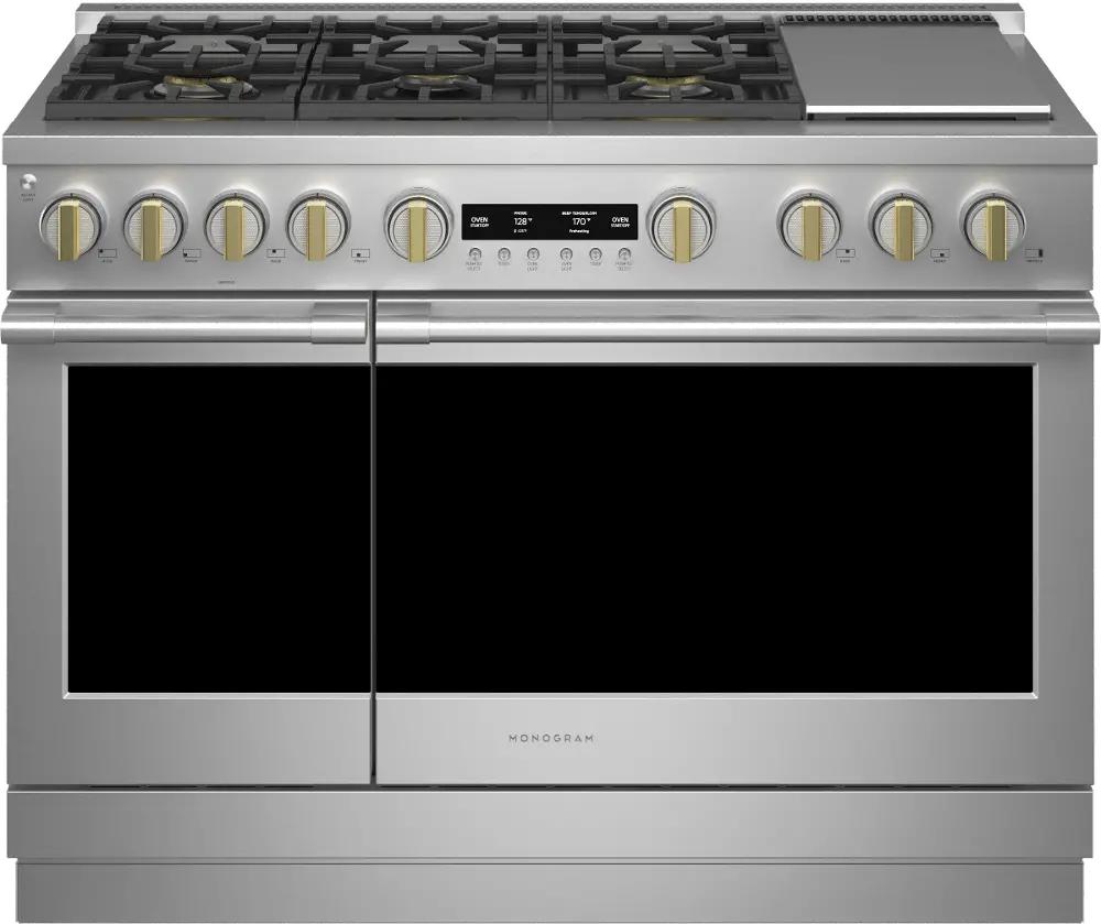ZDP486NDTSS Monogram Professional 8.25 cu ft Dual Fuel Range - Stainless Steel 48 Inch-1