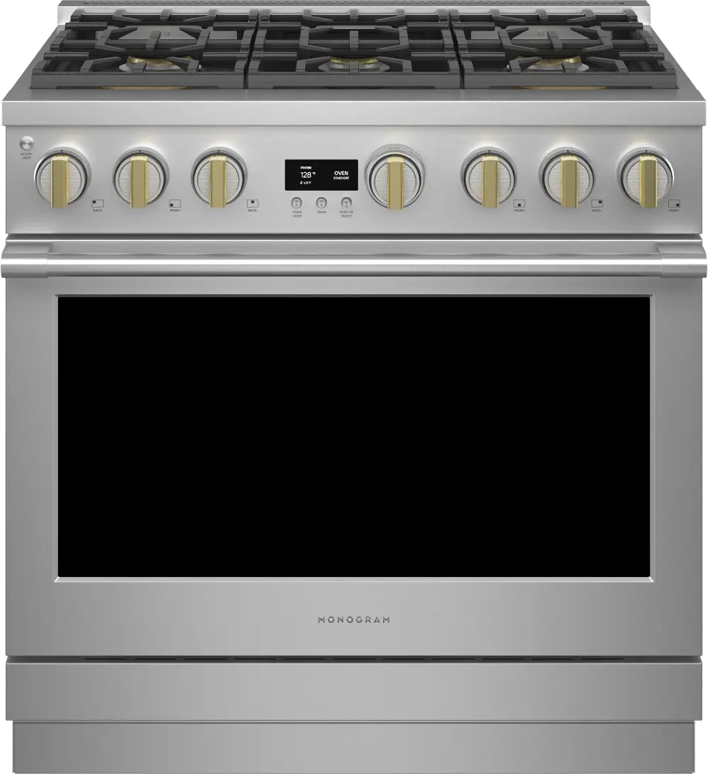 ZDP366NTSS Monogram Professional 5.75 cu ft Dual Fuel Range - Stainless Steel 36 Inch-1