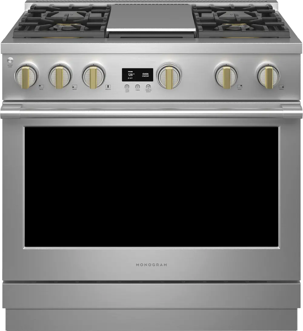 ZGP364NDTSS Monogram  Professional 6.2 cu ft Gas Range - Stainless Steel 36 Inch-1