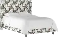 503BEDBLMSBRYRSBLSHIVYOGA Penelope Rose Floral Straight Wingback King Bed - Skyline Furniture