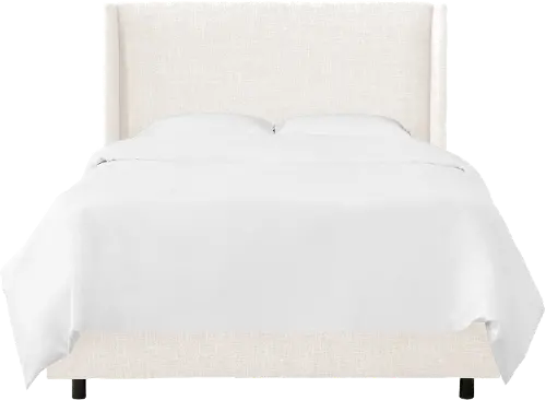 White wingback online bed