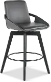 Black and Gray Swivel Counter Height Stool - Baylor