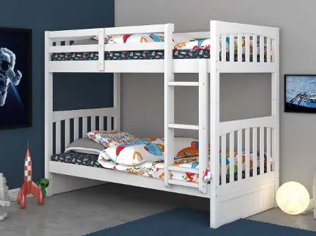 Classic White Twin Over Bunk Bed, Bunk Bed Maker Philippines
