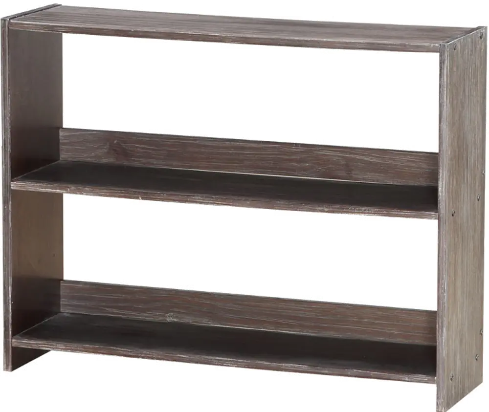 Farmhouse Brushed Brown Large Bookcase - Barn Door-1
