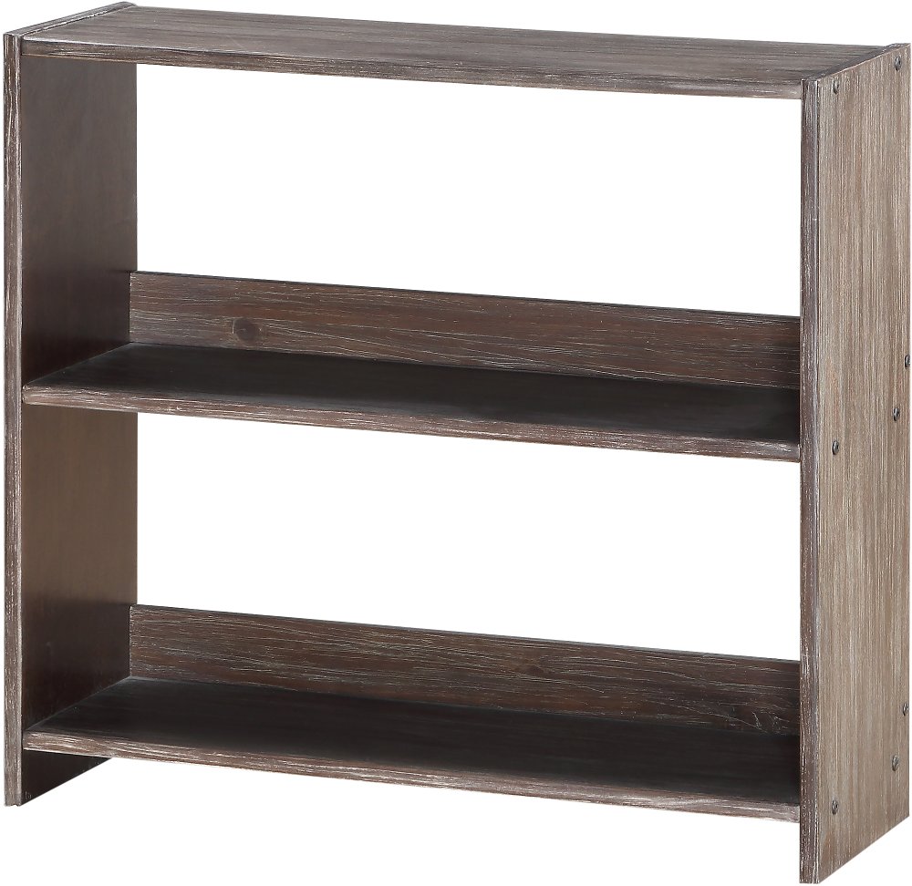 Photos - Wall Shelf Donco Trading Farmhouse Brushed Brown Small Bookcase - Barn Door 0318E-BS