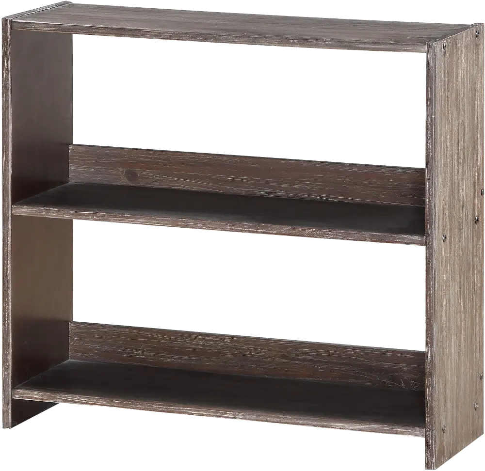 Farmhouse Brushed Brown Small Bookcase - Barn Door-1