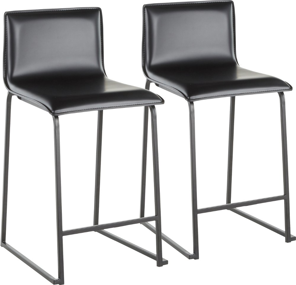 112300626 Black Upholstered Counter Height Stool (Set of 2)  sku 112300626