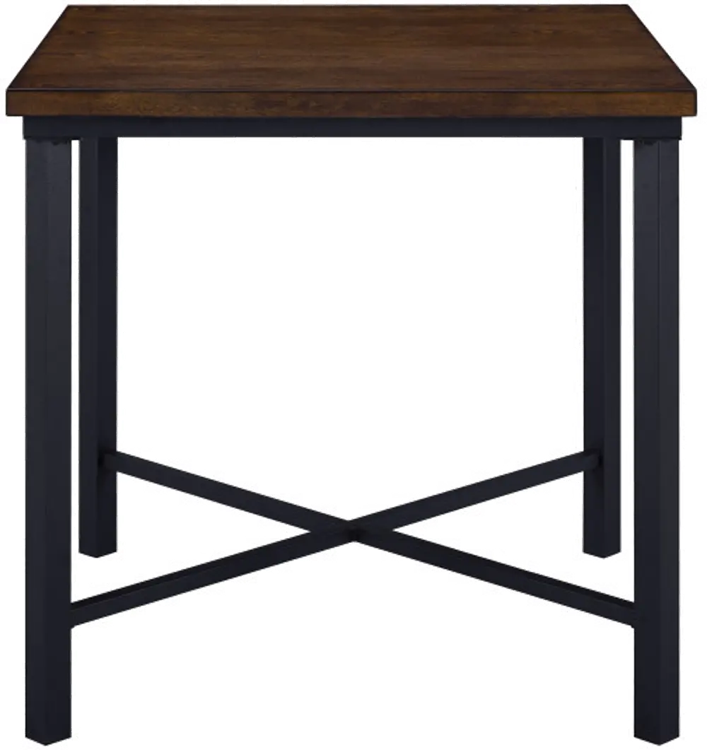 Attributes Wood and Metal Square Counter Height Dining ]Table-1