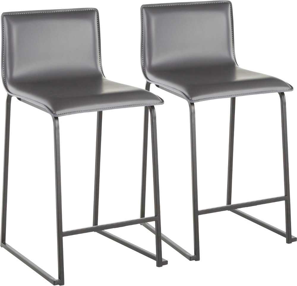 112300693 Gray and Black Upholstered Counter Height Stool (S sku 112300693